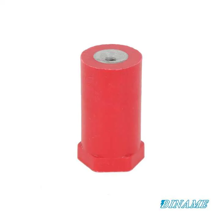 [CS/P55M6] Polyglas kolomisolator – Hoogte: 55 mm – Diameter: 30 mm – Vrouwelijke/vrouwelijke inzetstukken (M6/M6)