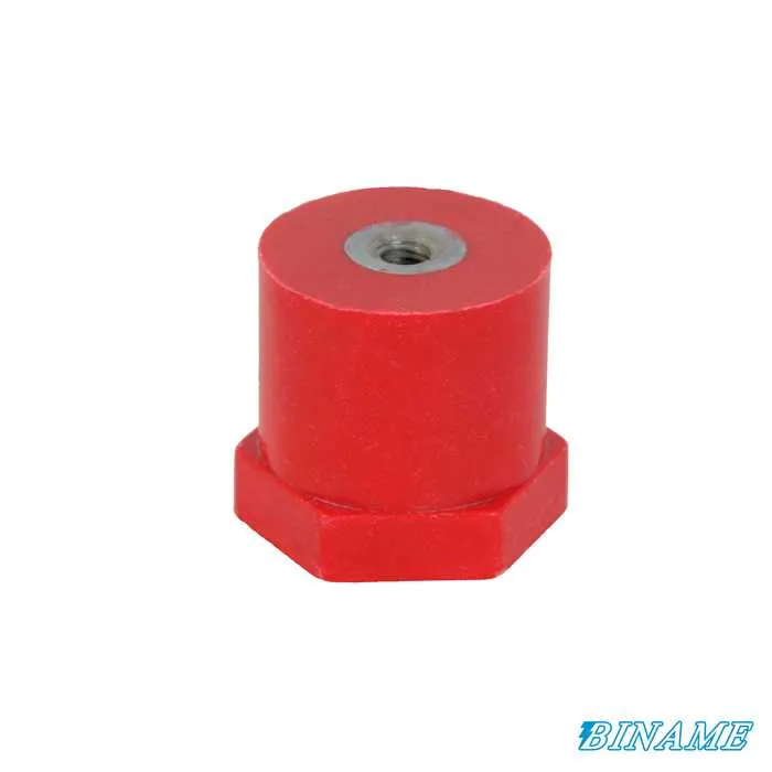 [CT/P40M6] Polyglass spacer insulator – Height: 40 mm – Diameter: 40 mm – Female/female inserts (M6/M6)