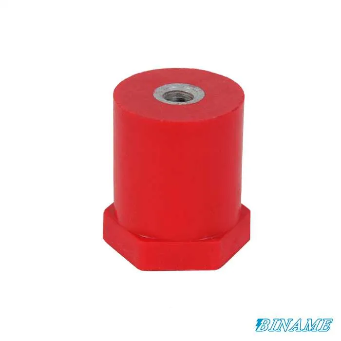[CT/P50M8] Polyglass spacer insulator – Height: 50 mm – Diameter: 40 mm – Female/female inserts (M8/M8)