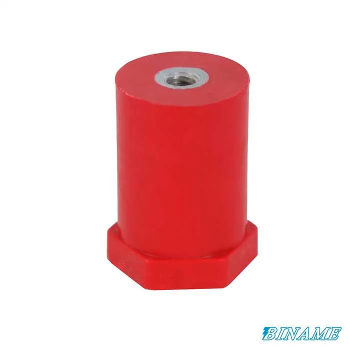 [CT/P60M8] Polyglass spacer insulator – Height: 60 mm – Diameter: 40 mm – Female/female inserts (M8/M8)