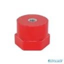 Isolateur colonne polyverre - hauteur 50 mm - diamètre 60 mm - inserts femelle/femelle