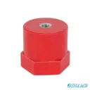Isolateur colonne polyverre - hauteur 60 mm - diamètre 60 mm - inserts femelle/femelle