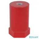 Isolateur colonne polyverre - hauteur, 100 mm - diam. 60 mm - inserts femelle/femelle