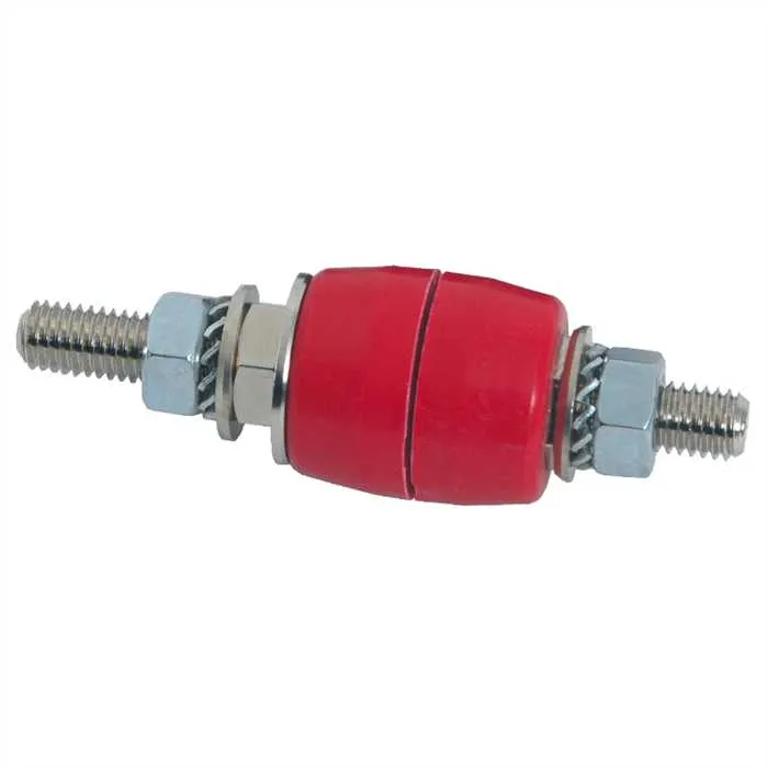 [PI/PM4] Isolateur passe cloison en polyverre (Rouge, M4/M4)