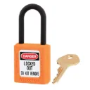 Niet-geleidend veiligheidshangslot - 406 - Huis 3,8 cm breed, 4,4 cm hoog, beugel met een hoogte van 3,8 cm"