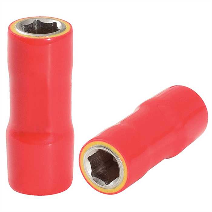 Douille isolé 6-pans pour 1/4’’ - Longueur 37 mm