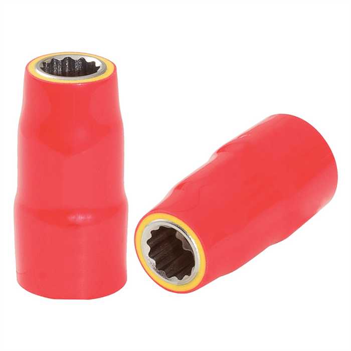 Insulated polygonal socket – for 3/8″ ratchet – socket length 48 mm