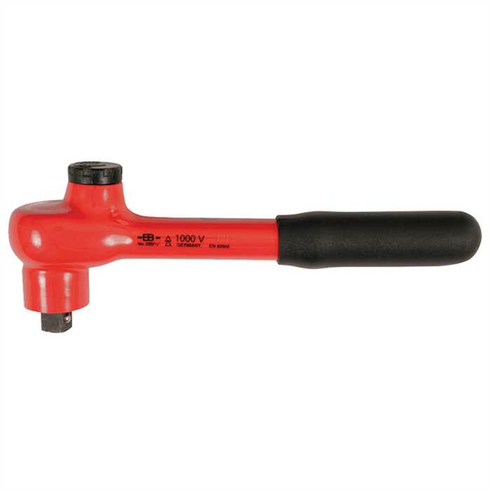 [EB280-1/4] Geïsoleerde omkeerbare ratel / cliquet (1/4" - L=140 mm)
