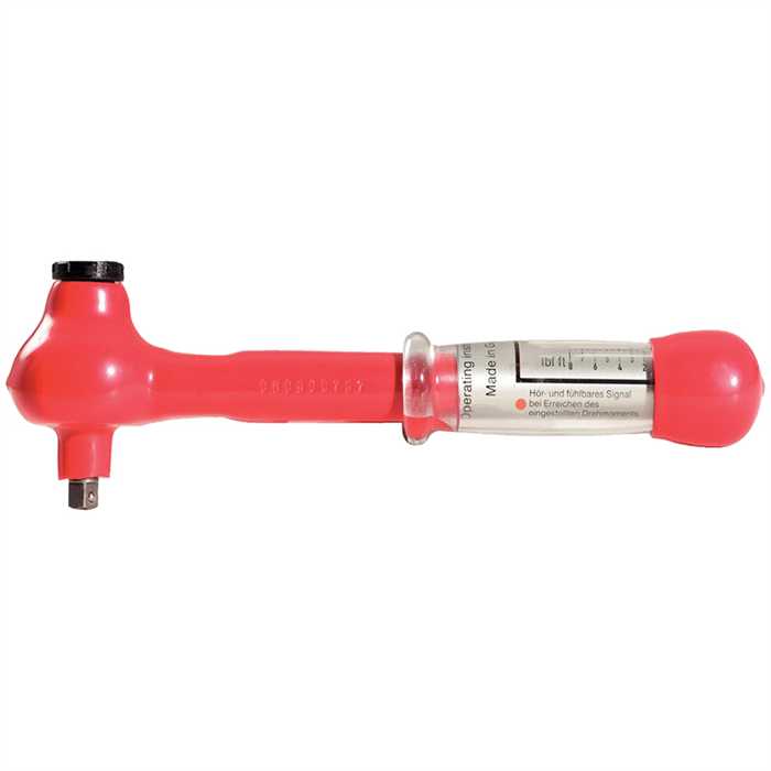 Clé dynamométrique avec cliquet réversible - 1/4"
