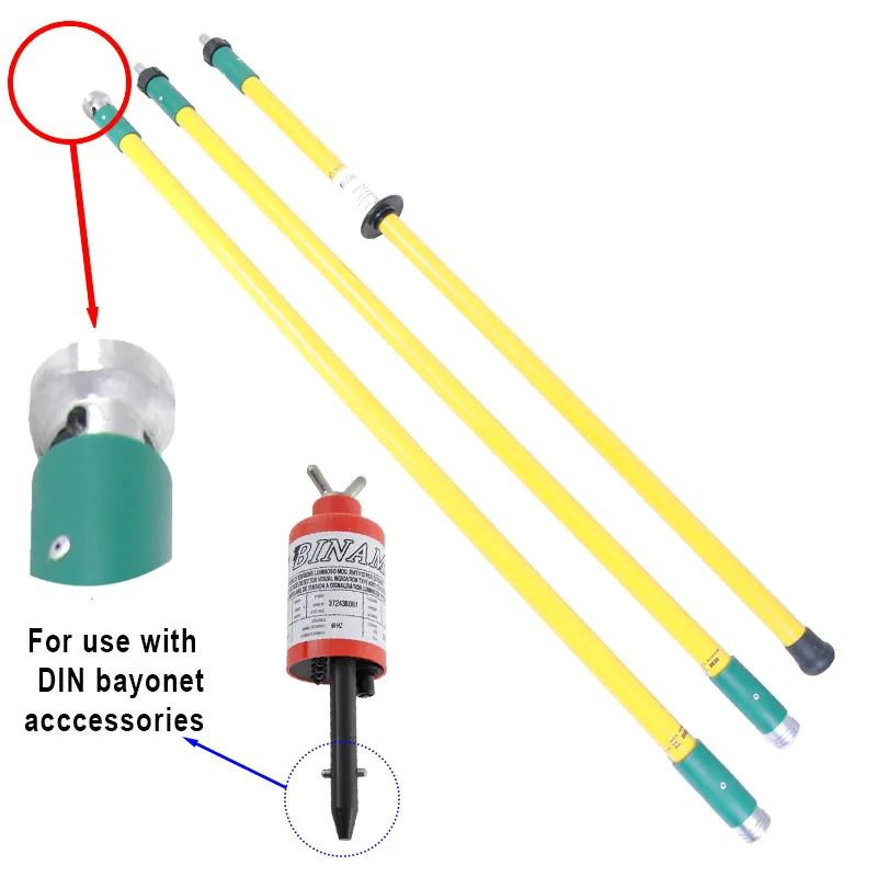 Perche isolante avec embout DIN baïonnette - en 1 ou plusieurs éléments (1 m)
