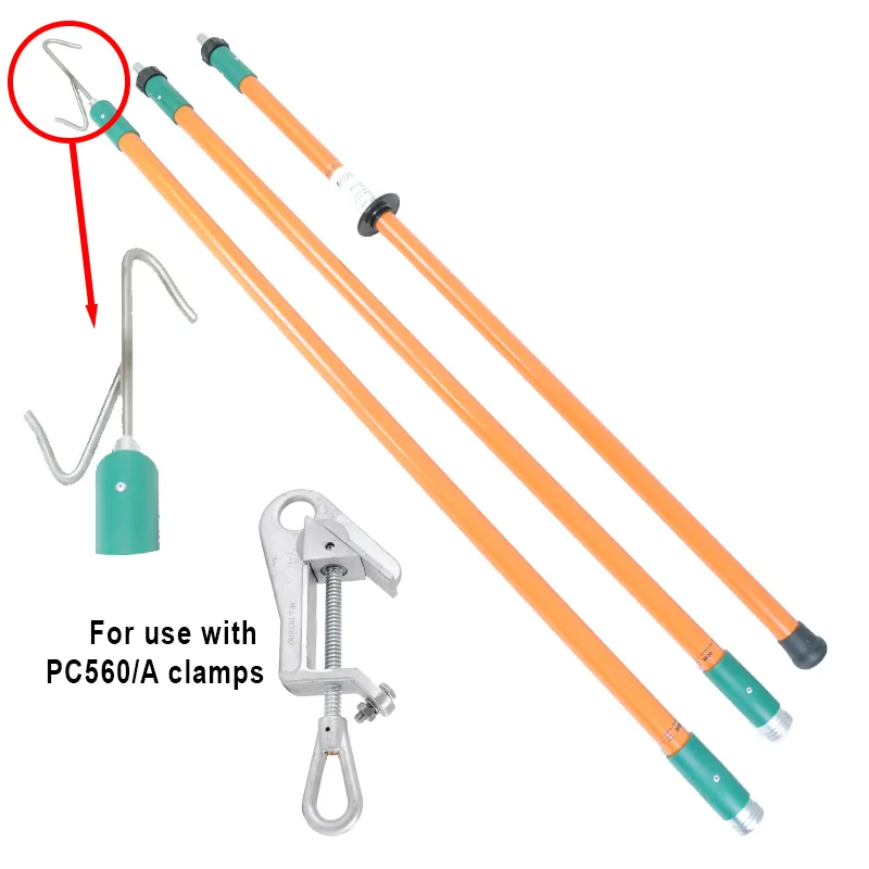 [PV1/100-G] Insulated stick for short-circuiting and earthing kits with G hook (1 m)