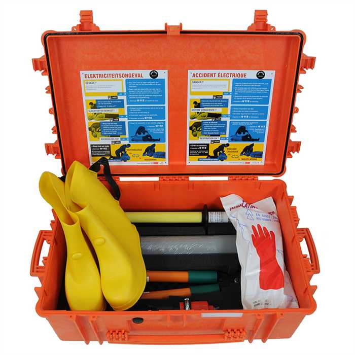 [BINRESCUE-CL2-FR] Valise de secours pour opérations avec risques électriques jusqu’à 17 kV – Classe 2 (Français)