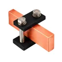 Verticale railsteun (op kant) voor montage van rails op isolator – vast model