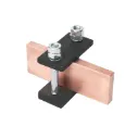 Support barres vertical (sur chant) pour fixation de barres sur isolateur - modèle coulissant
