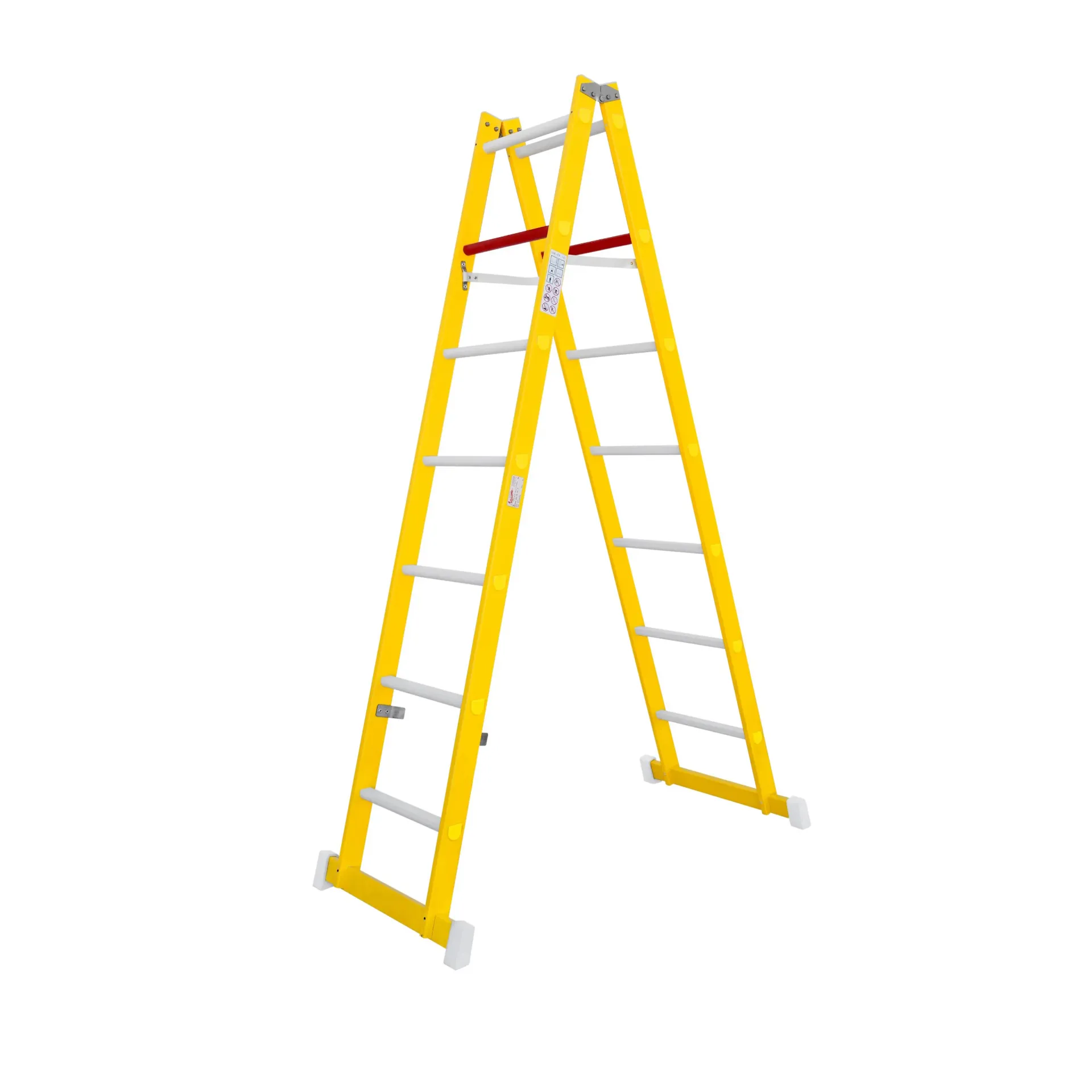 [BINFT105] Geïsoleerde ladder met dubbele scharnier – conform EN 131 – EN 61478 (2×5 sporten – Schaarstand lengte: 1,49 m – Breedte van de stabilisator: 58 cm)
