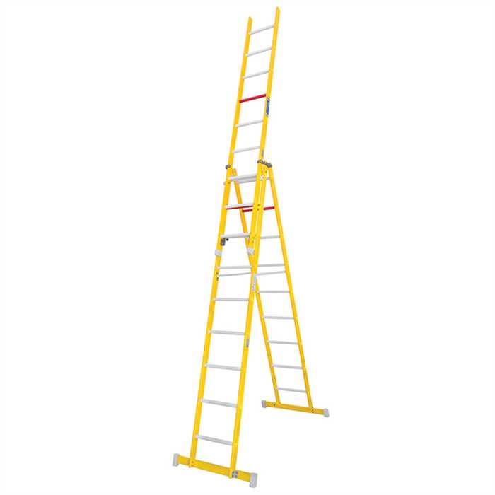 Transformeerbare geïsoleerde schuifladder (2+1), conform EN 131 – EN 61478