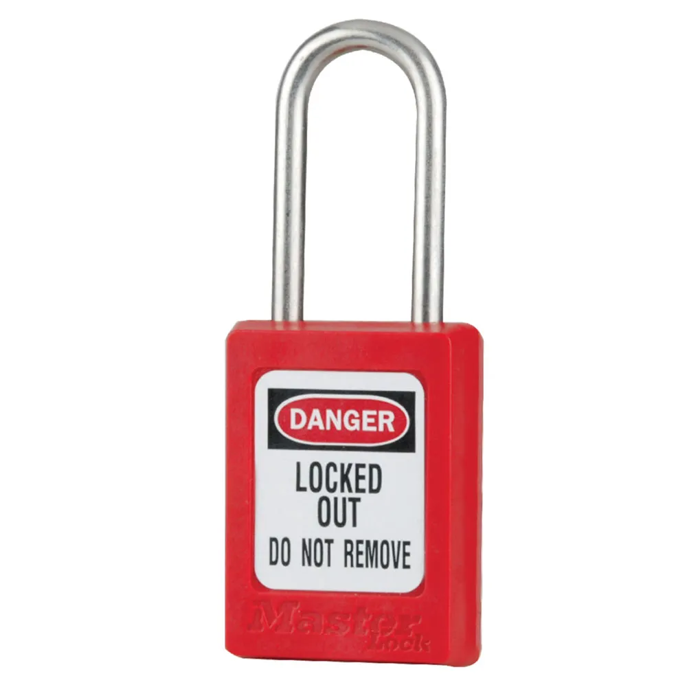 [S31RED] Lockout-hangslot – S31 – Zenex™ thermoplastisch materiaal met roestvrijstalen beugel – met sleutelretentiesysteem. (Rood, Clés différente = -)