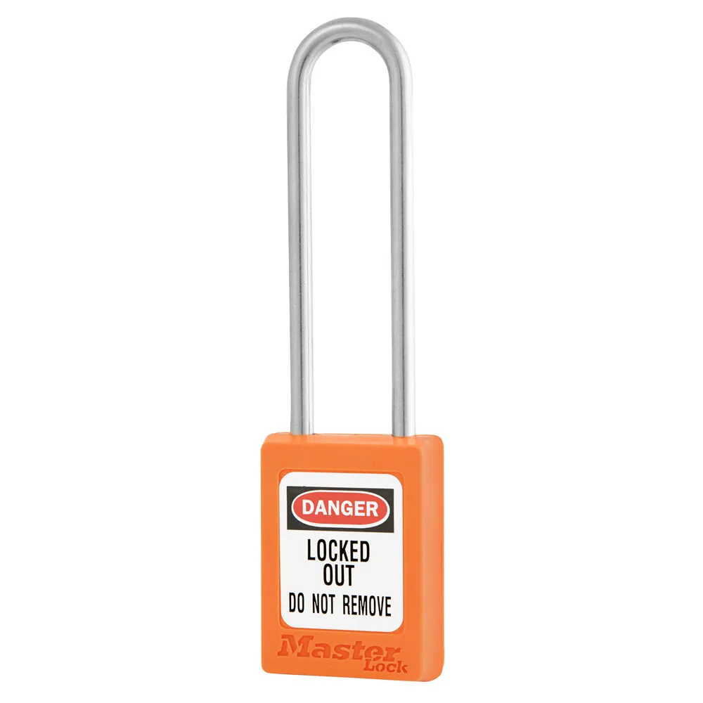 Cadenas de consignation - S31 LT - thermoplastique Zenex™ avec longue anse en acier inoxydable - avec système de retenue de clé