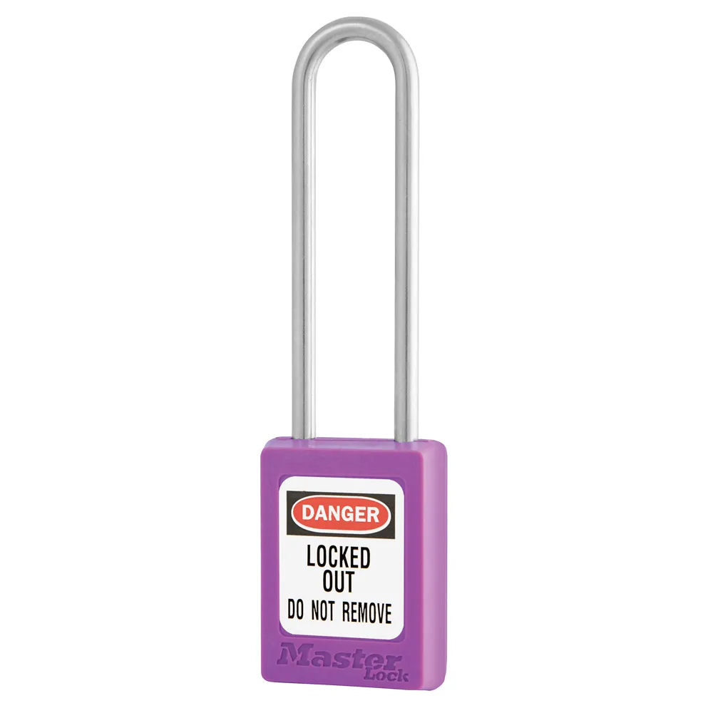 Cadenas de consignation - S31 LT - thermoplastique Zenex™ avec longue anse en acier inoxydable - avec système de retenue de clé