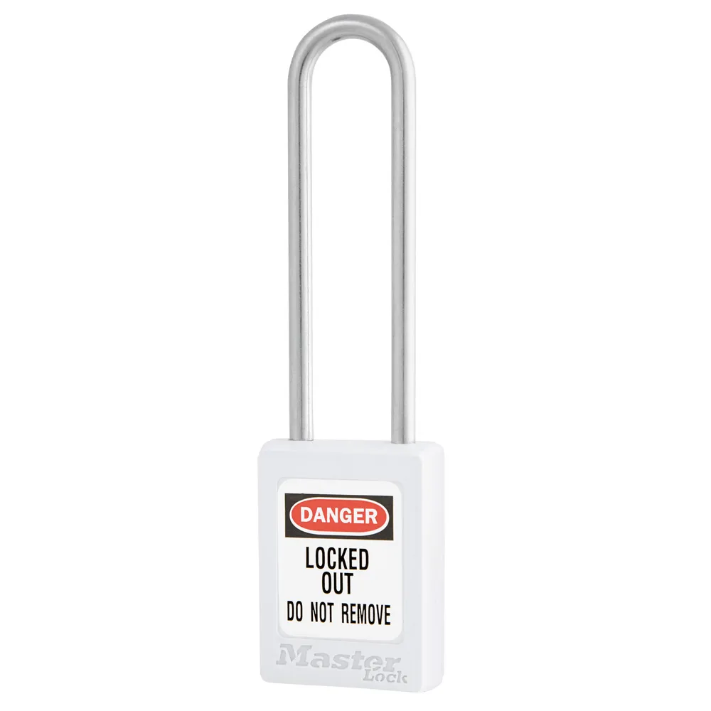 Cadenas de consignation - S31 LT - thermoplastique Zenex™ avec longue anse en acier inoxydable - avec système de retenue de clé