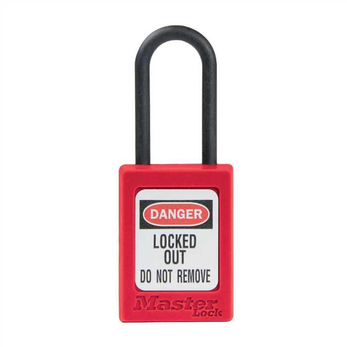 [S32RED] Cadenas de consignation - S32 - Zenex thermoplastique - diélectrique 3,5 cm de large avec anse en nylon de 3,8 cm, système sans retenue de clé (Rood, Clés différente = -)