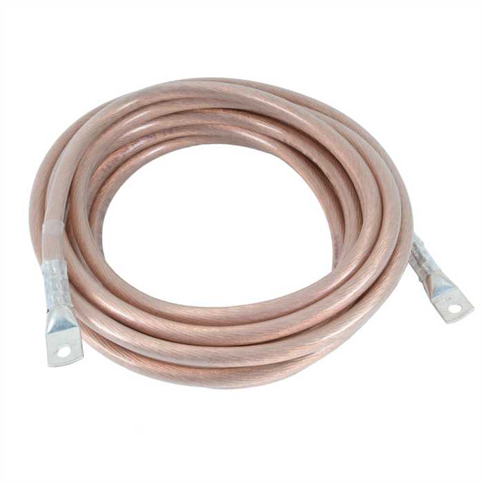 [SG016S,,,,] Cable de mise en court circuit et de mise à la terre 
Cable en cuivre rouge recouvert d'un isolant au silicone transparent avec 2 cosses (1 à chaque extrémité) (16 mm² - ICC 4,50 kA/1s, Autres longueur)