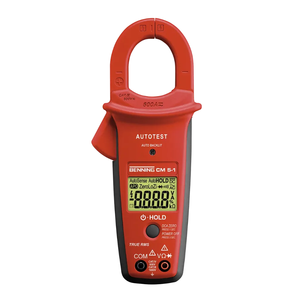 BENNING CM 5-1 - Pince ampèremétrique digitale TRUE RMS avec AUTOTEST